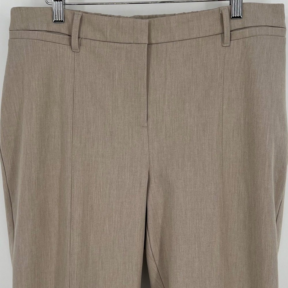 J. Jill Women Tapered Leg Elastic Back Trouser Pant Size 16 Taupe Career Modest - Picture 3 of 12